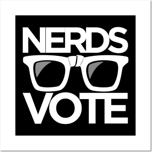 NerdsVote - White Logo Posters and Art